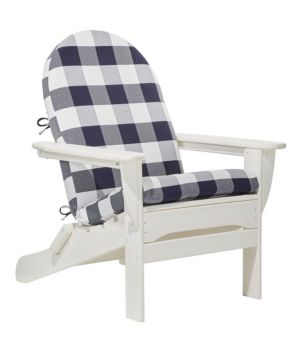 Adirondack Chair Seat and Back Cushion, Buffalo Plaid