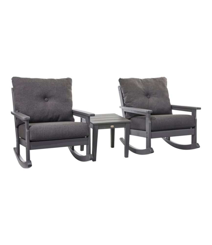 All-Weather Patio Rocker Set with Side Table