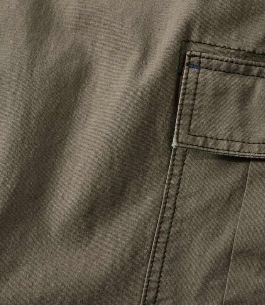 Women's Stretch Canvas Cargo Pants, Mid-Rise Straight-Leg