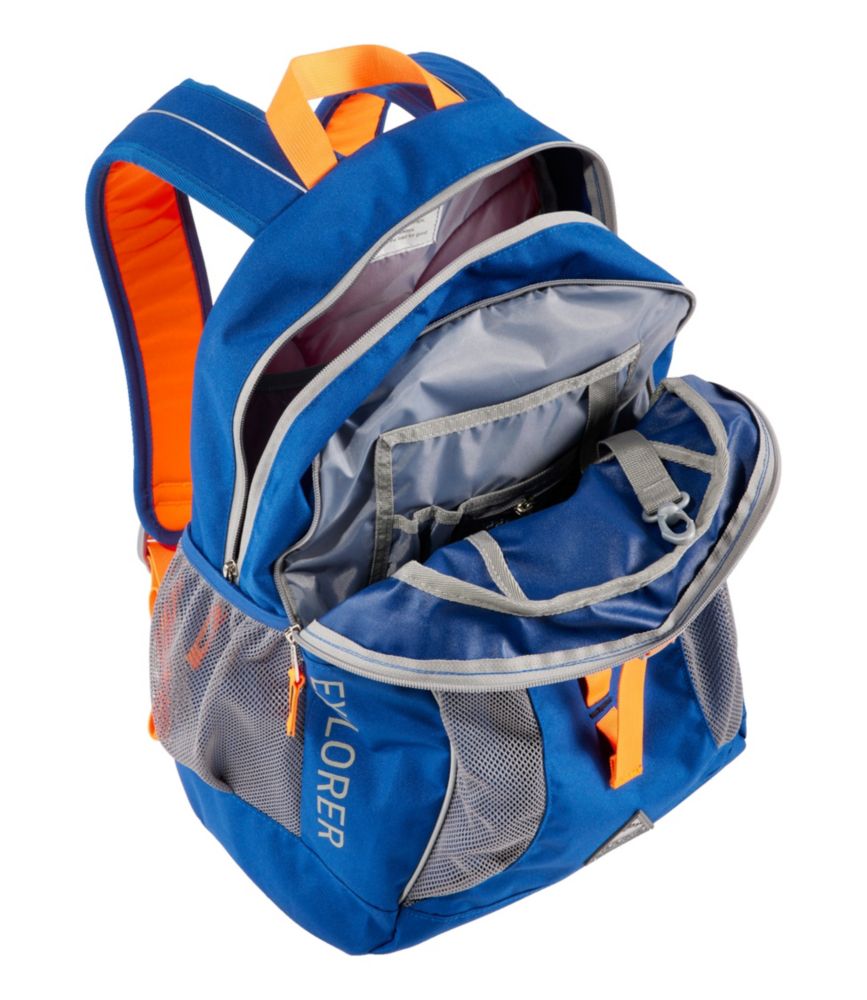 Bean's Explorer Backpack, 25L, Ocean Blue/Electric Orange, small image number 3