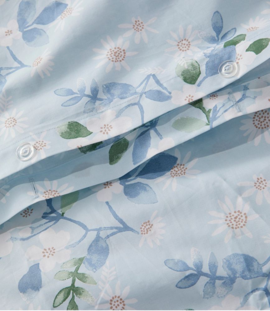 Premium Egyptian Percale Comforter Cover Collection, Daisy, Light Blue, small image number 3