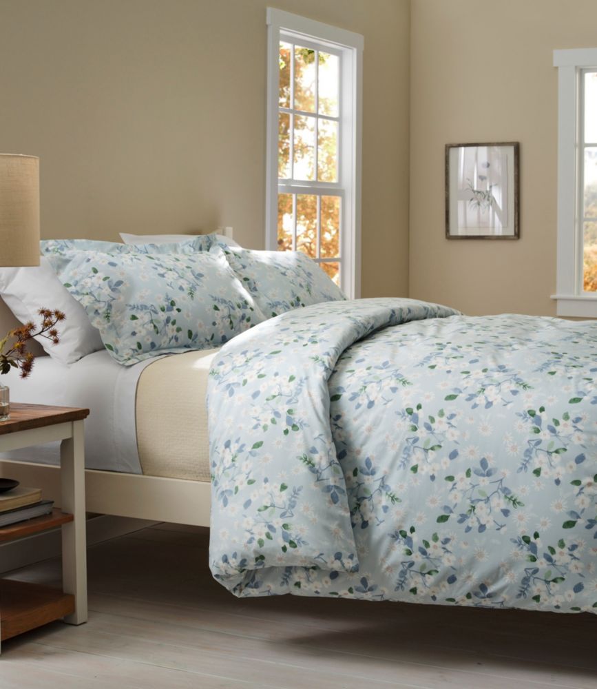 Premium Egyptian Percale Comforter Cover Collection, Daisy, Light Blue, small image number 6