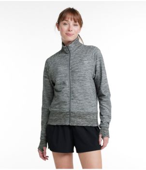 Women's Ultrasoft Sweats, Full-Zip Mock-Neck Jacket Stripe at L.L. Bean