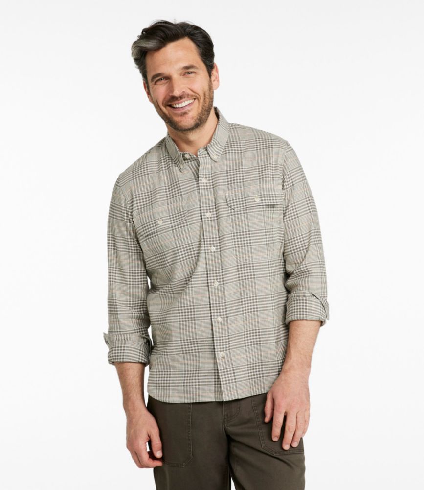 Men's Stonecoast Hemp Shirt, Long-Sleeve, Slightly Fitted Untucked Fit, Cadet Blue, small image number 2