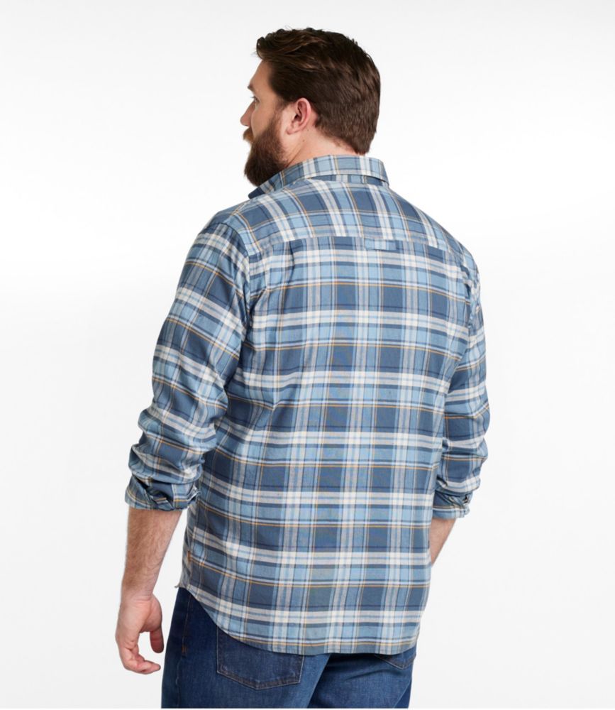 Men's Stonecoast Hemp Shirt, Long-Sleeve, Slightly Fitted Untucked Fit, Cadet Blue, small image number 5