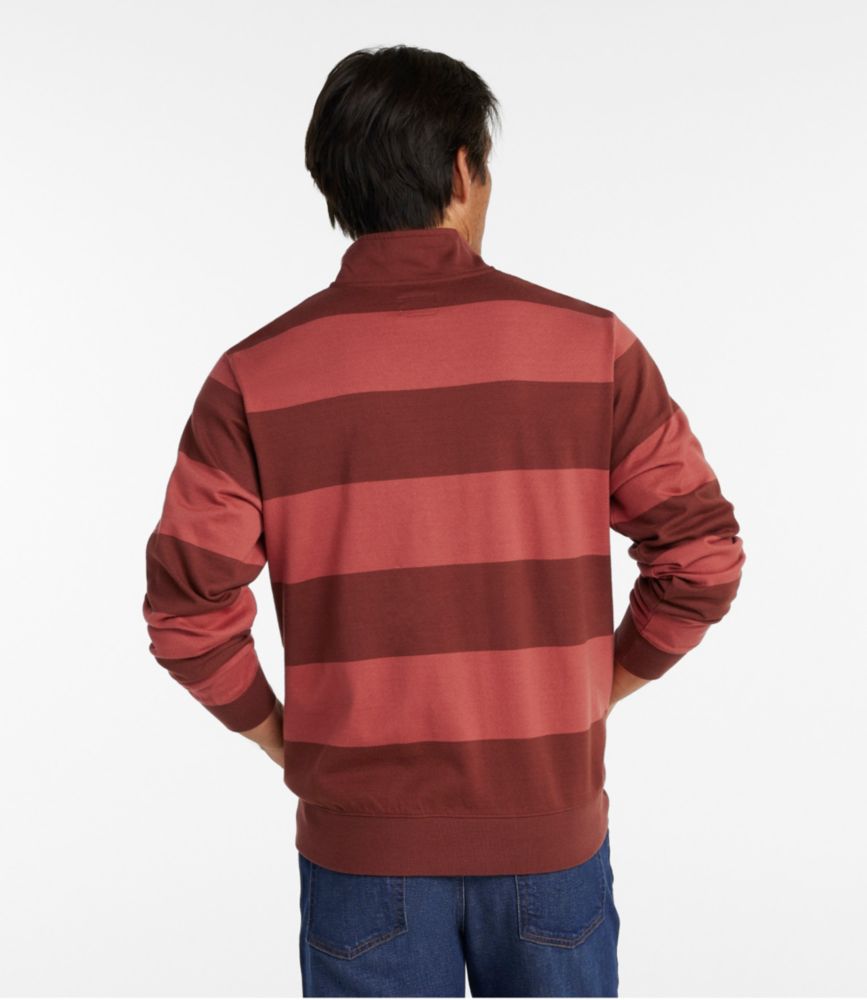 Men's Bean's Vintage Soft Rugby, Mockneck, Stripe, Burnt Mahogany/Light Mahogany, small image number 3