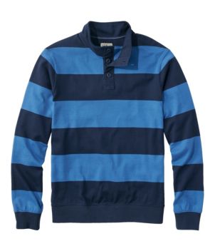 Men's Bean's Vintage Soft Rugby, Mockneck, Stripe, New