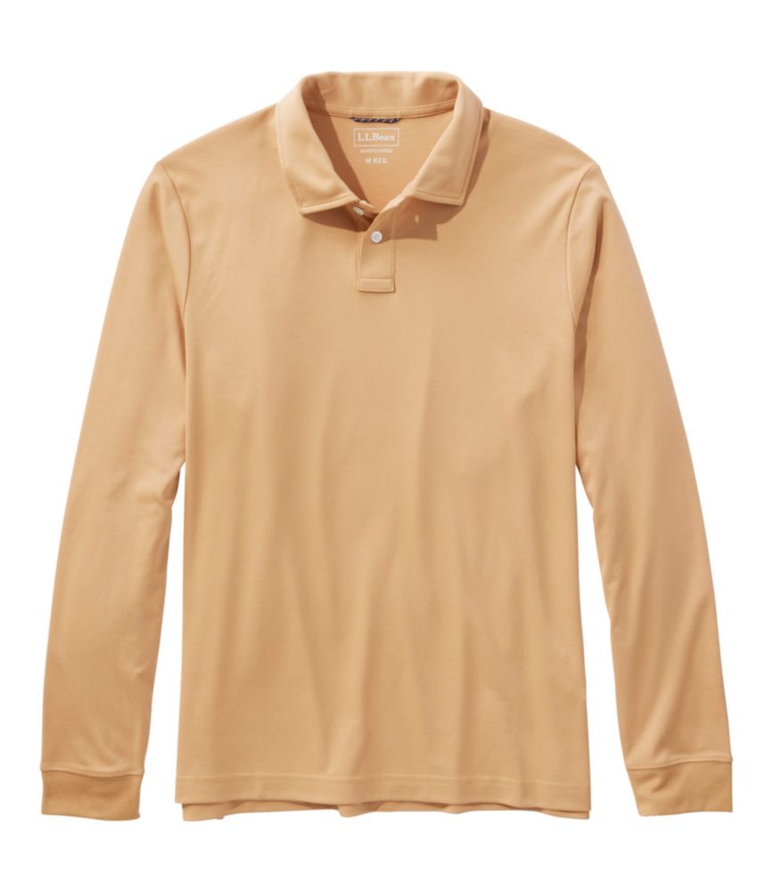Men's Comfort Stretch Performance® Polo, Long-Sleeve, Slightly Fitted