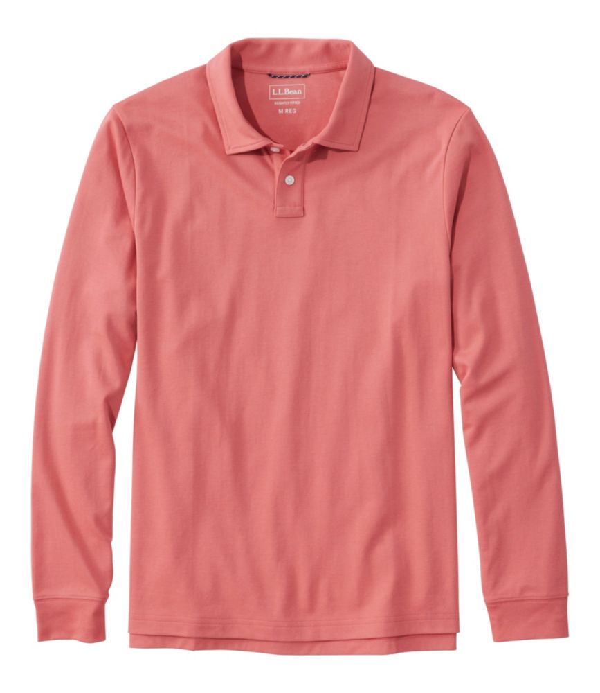Men's Comfort Stretch Performance® Polo, Long-Sleeve, Slightly Fitted