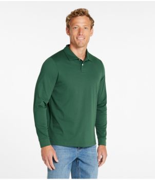 Men's Comfort Stretch Performance® Polo, Long-Sleeve, Slightly Fitted
