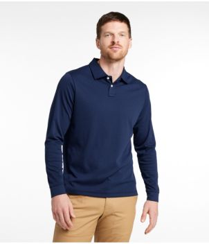 Men's Comfort Stretch Performance® Polo, Long-Sleeve, Slightly Fitted