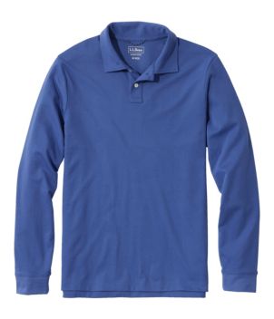 Men's Comfort Stretch Performance® Polo, Long-Sleeve, Slightly Fitted