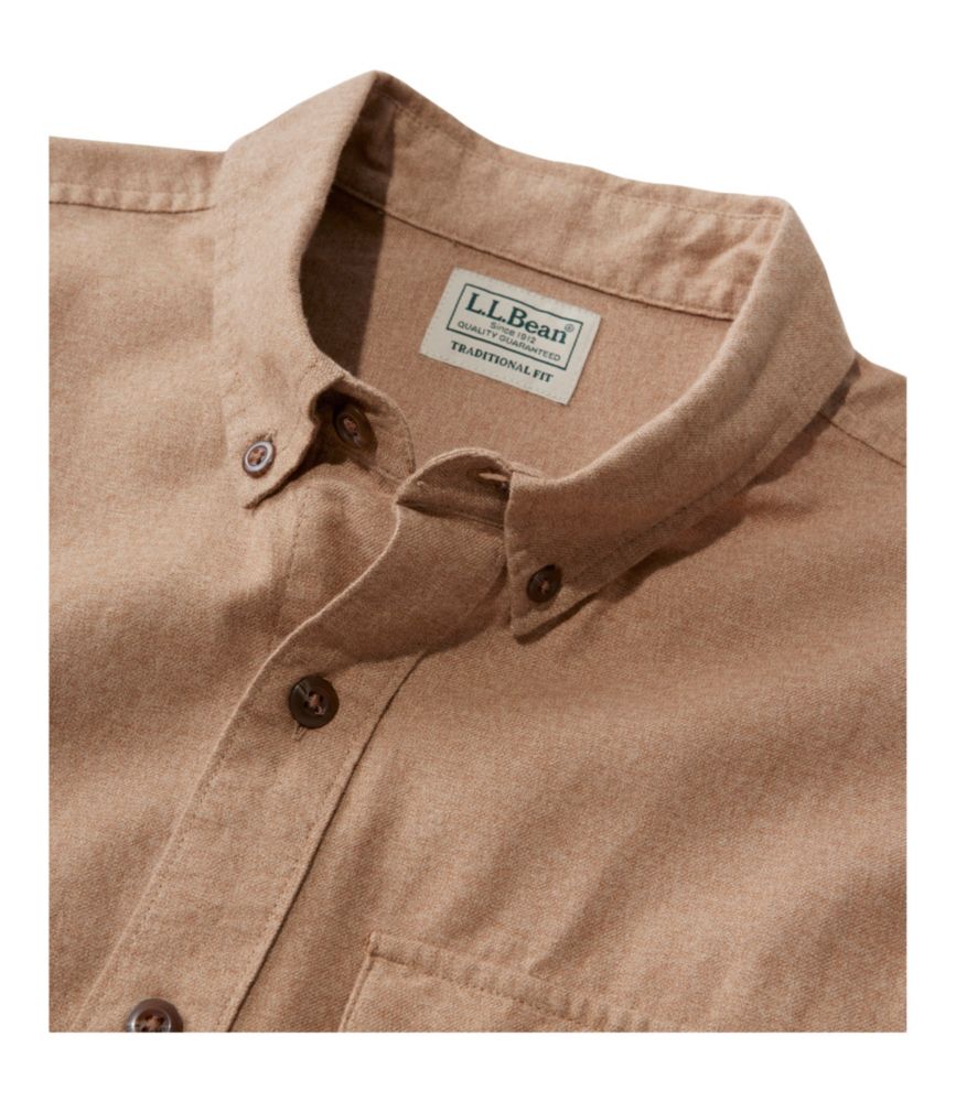 Men's Brushed Jaspé Twill Shirt, Traditional Untucked Fit, Deep Blue Heather, small image number 6