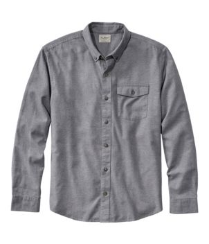 Men's Brushed Jaspé Twill Shirt, Traditional Untucked Fit
