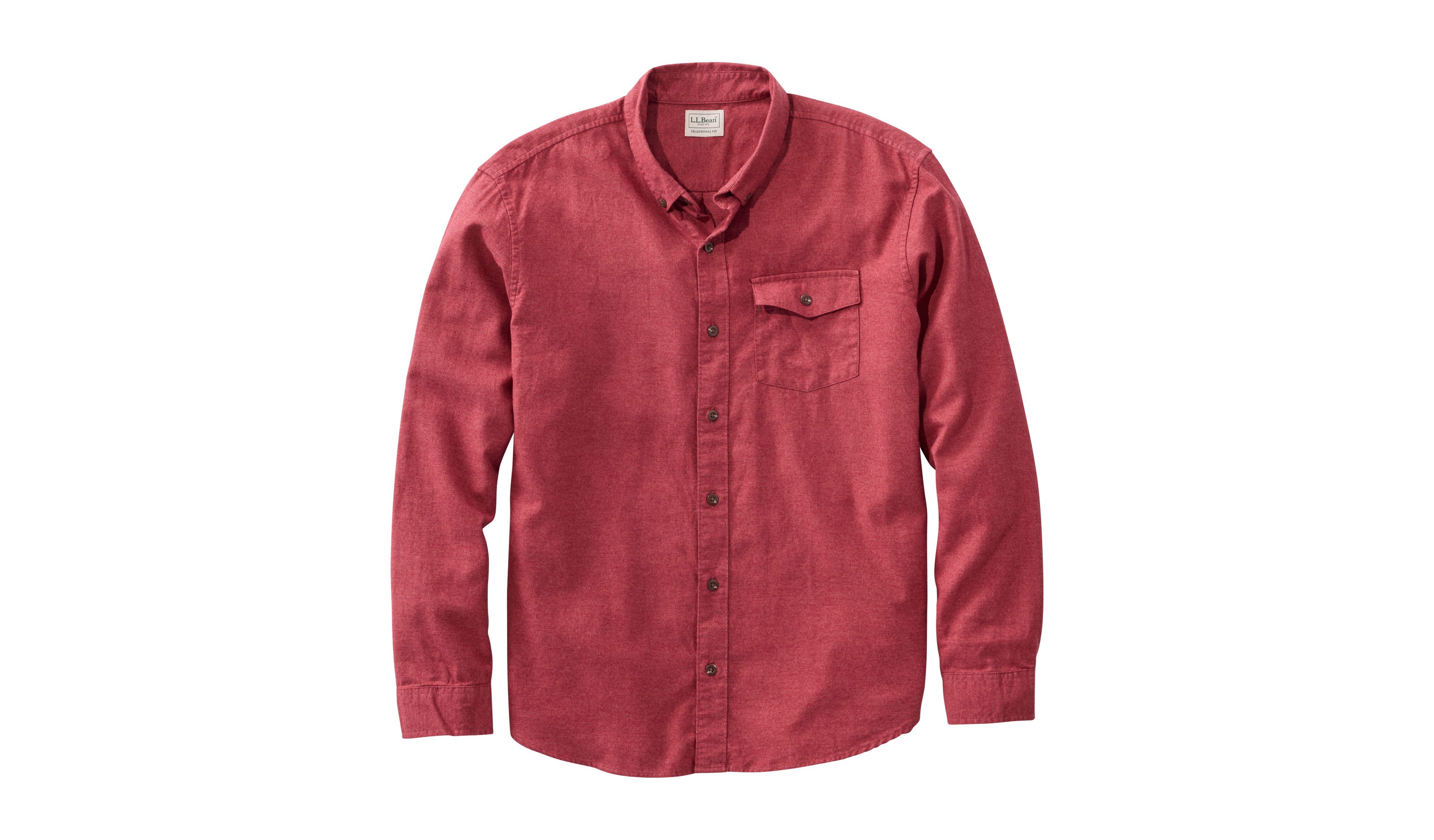 Men's Brushed Jaspé Twill Shirt, Traditional Fit