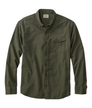 Men's Brushed Jaspé Twill Shirt, Traditional Untucked Fit