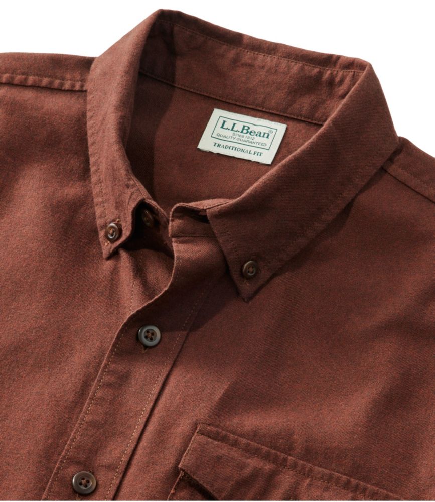 Men's Brushed Jaspé Twill Shirt, Traditional Untucked Fit