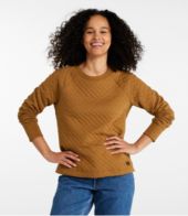LLBean Women's Quilted Sweatshirt Mock Neck Tunic