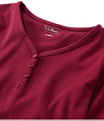 Interlock V-Neck Henley, Long Sleeve, Dark Cranberry, small image number 3