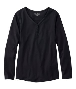 Women's L.L.Bean V-Neck Henley, Long-Sleeve