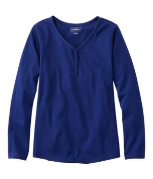 Women's L.L.Bean V-Neck Henley, Long-Sleeve
