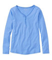 Interlock V-Neck Henley, Long Sleeve, Brightwater Blue, small image number 0