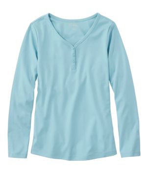 Women's L.L.Bean V-Neck Henley, Long-Sleeve