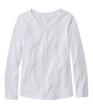 Women's L.L.Bean V-Neck Henley, Long-Sleeve