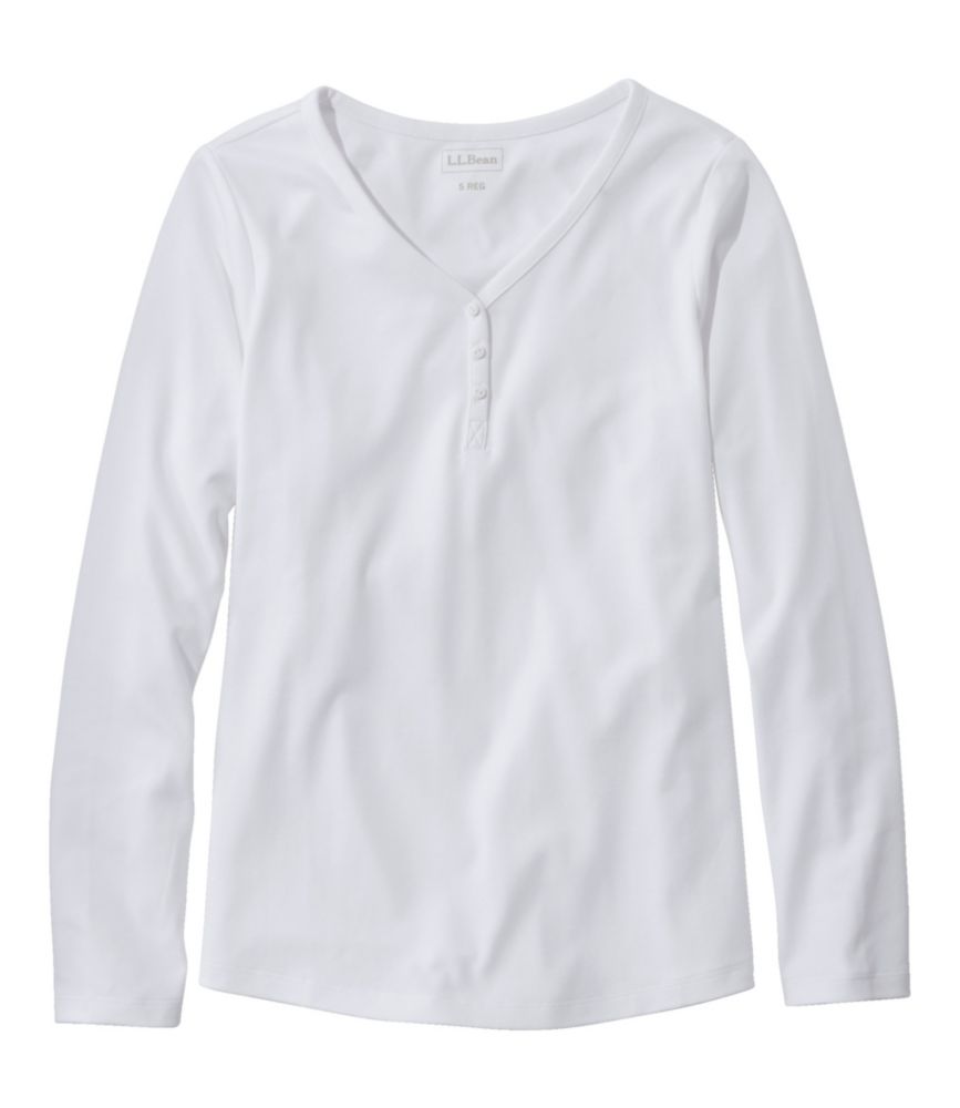 Women's L.L.Bean V-Neck Henley, Long-Sleeve