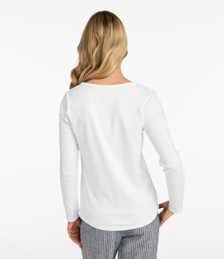 Women's L.L.Bean V-Neck Henley, Long-Sleeve
