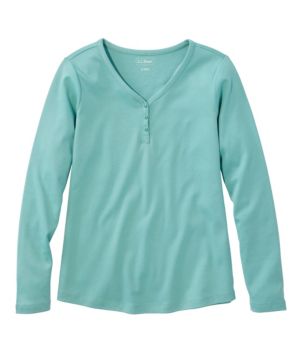 Women's L.L.Bean V-Neck Henley, Long-Sleeve