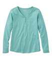 Interlock V-Neck Henley, Long Sleeve, Silver Pine, small image number 0