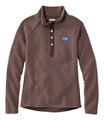 Lakewashed Double-Knit Quarter-Snap , Deepest Brown Heather, small image number 0