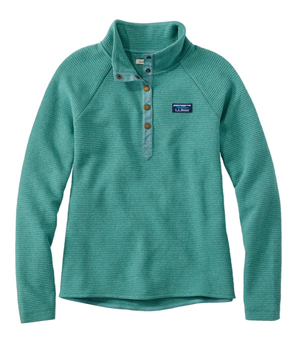 Lakewashed Double-Knit Quarter-Snap , Dusty Teal Heather, large image number 0