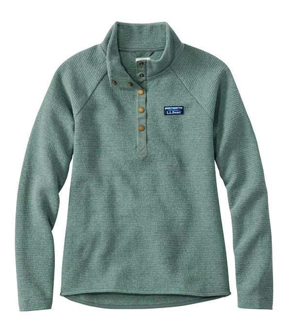 Lakewashed Double-Knit Quarter-Snap , Deep Sea Green Heather, large image number 0