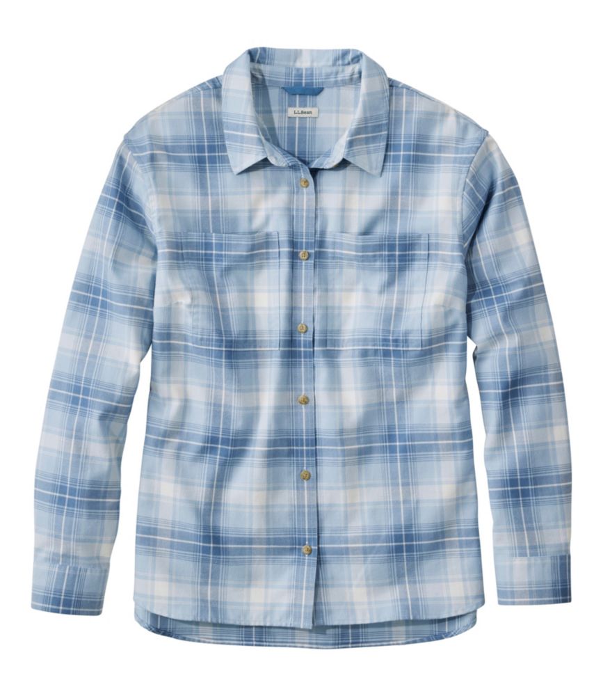 Women's Whisperweight Flannel Shirt, Button-Down, Foggy Blue, small image number 1