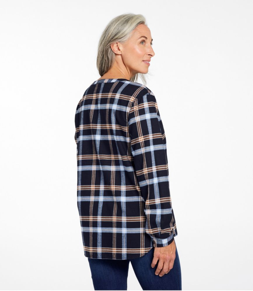 Women's Whisperweight Flannel Popover Shirt, Chalk Blue, small image number 3