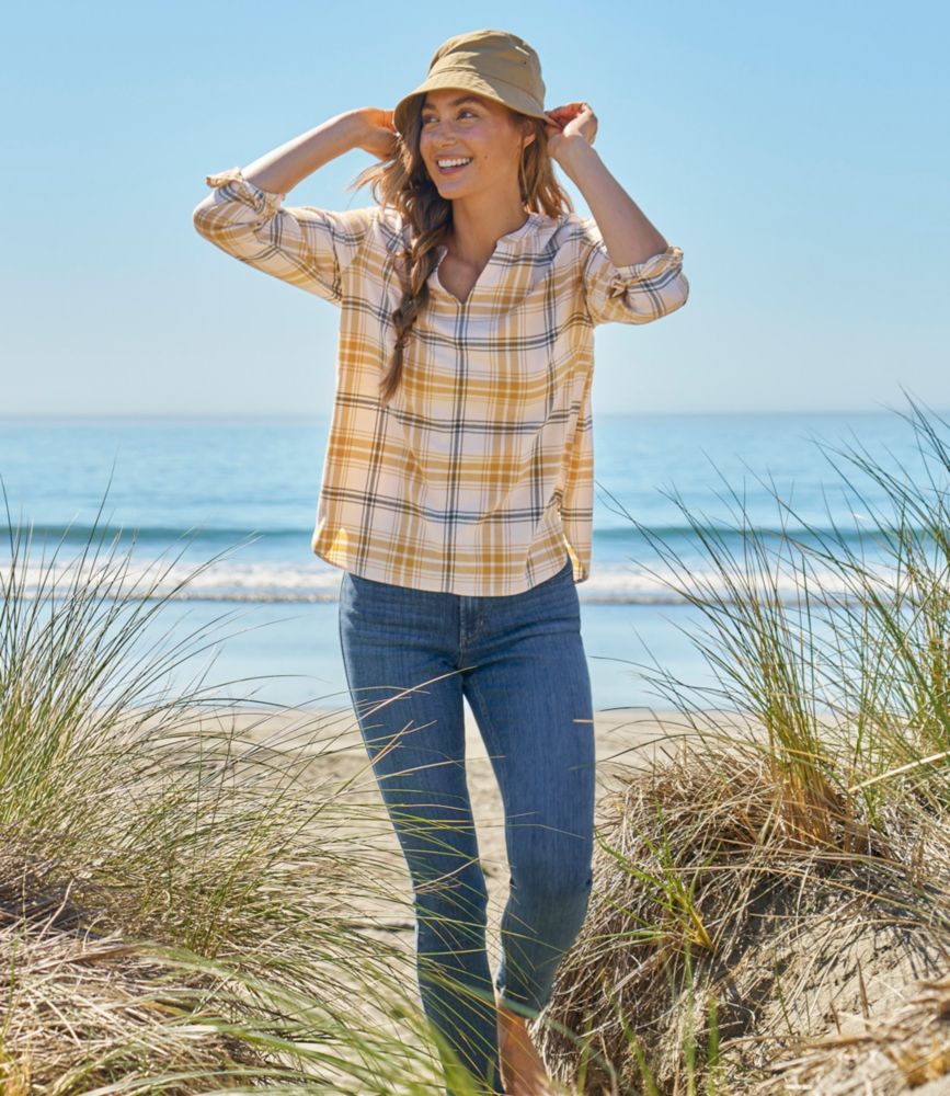 Women's Whisperweight Flannel Popover Shirt, Chalk Blue, small image number 6