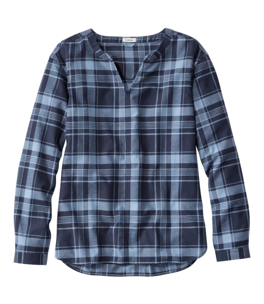 Women's Whisperweight Flannel Popover Shirt, Chalk Blue, small image number 1