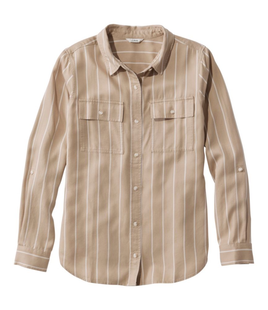 Women's Soft-Washed Utility Shirt, Boulder/Sea Salt Stripe, small image number 1