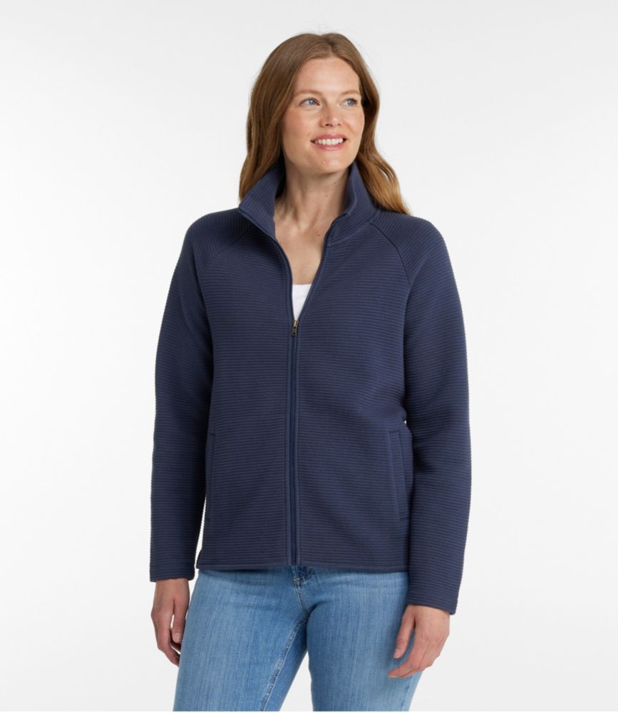 Women's Lakewashed Double-Knit Full-Zip, Classic Navy, small image number 2