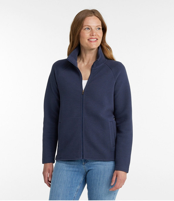 Lakewashed Double-Knit Full Zip , Dusty Teal Heather, large image number 1