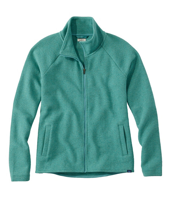 Lakewashed Double-Knit Full Zip , Dusty Teal Heather, large image number 0