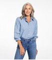 Women's Essential Chambray Shirt, Clean Indigo, small image number 1