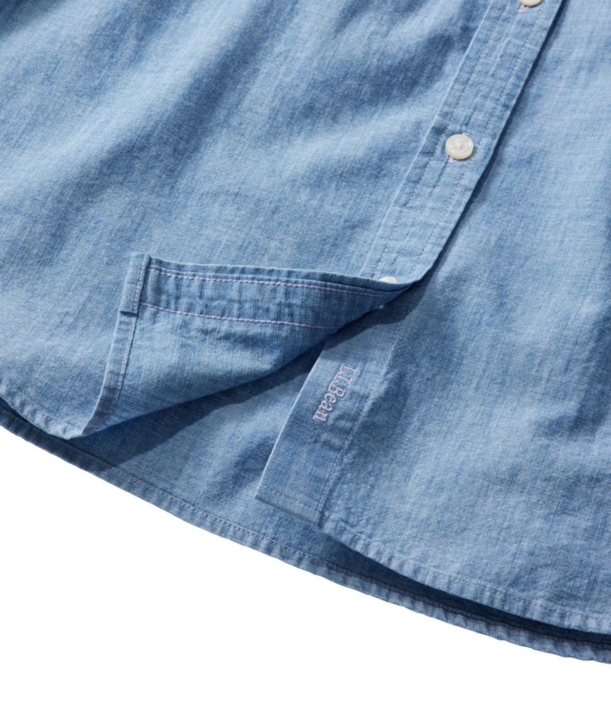 Women's Essential Cotton Shirt, Chambray Long Sleeve