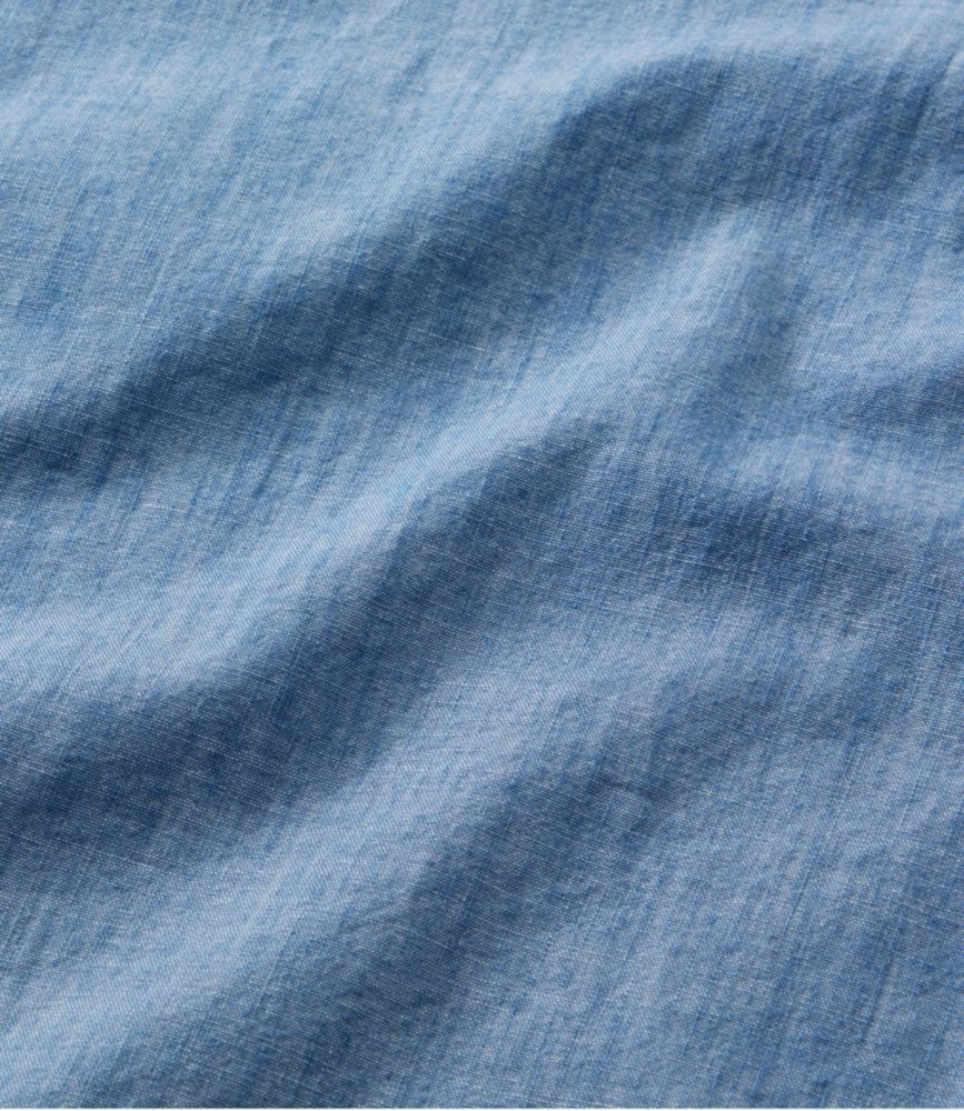 Women's Essential Cotton Shirt, Chambray Long Sleeve