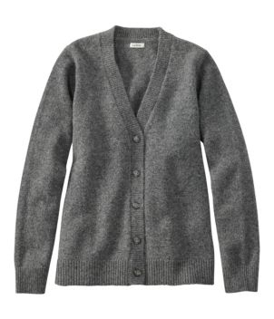 Women's Bean's Classic Ragg Wool Sweater, Button-Front Cardigan, New