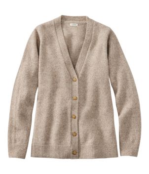 Women's Bean's Classic Ragg Wool Sweater, Button-Front Cardigan, New