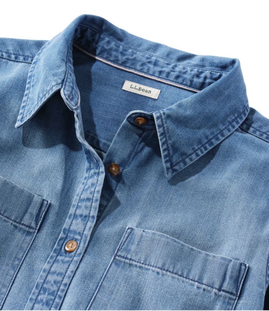 Women's L.L. Bean Heritage Washed Denim Shirt Dress
