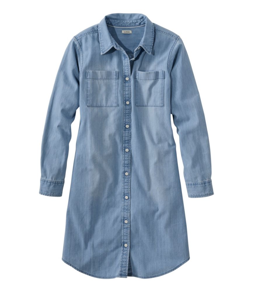 Women's L.L. Bean Heritage Washed Denim Shirt Dress